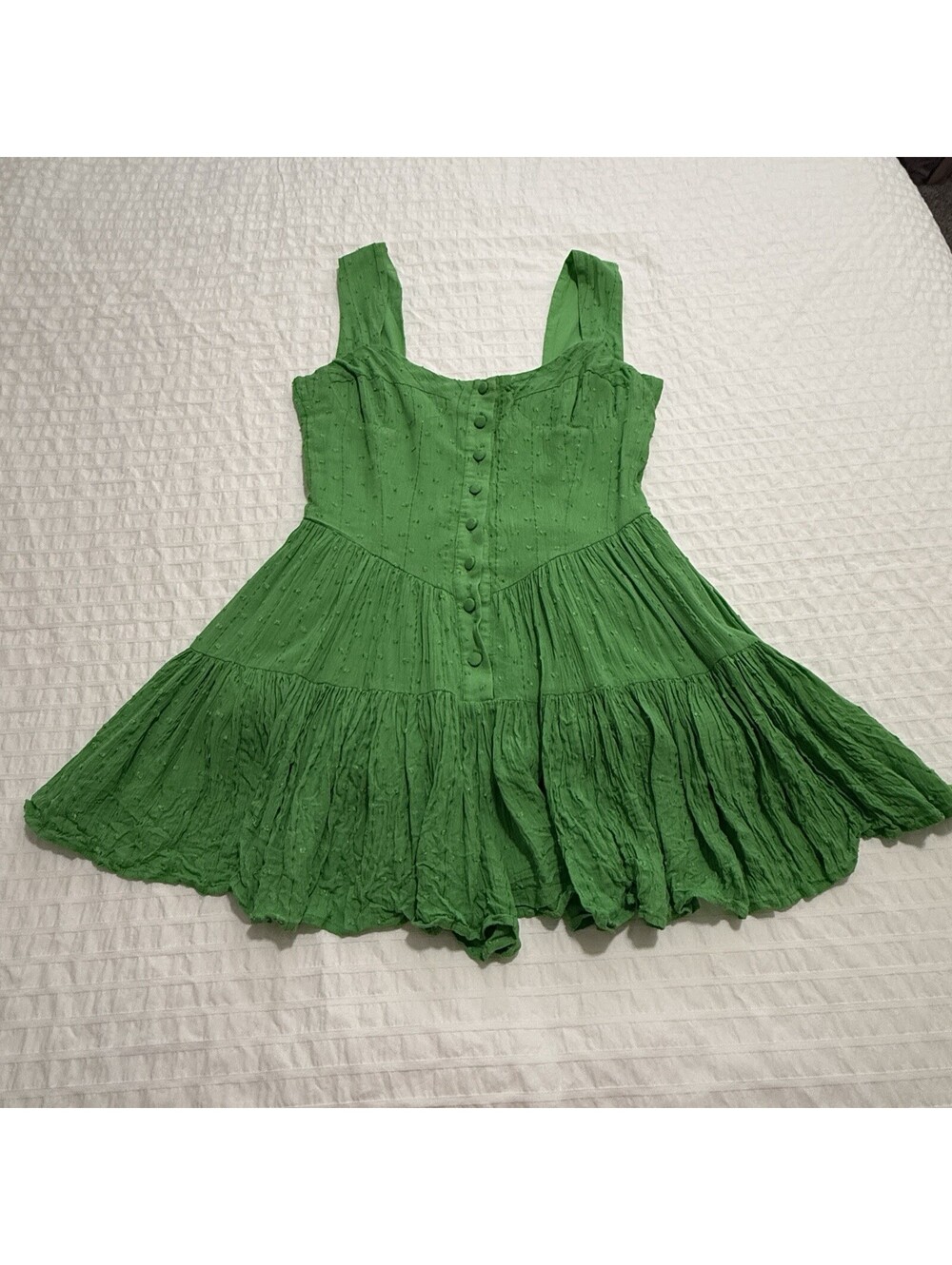 PQ Swim Everly Green Romper Mini Dress Sz XS / S Women’s Viscose